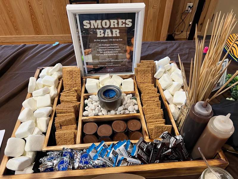 JDC S'mores Bar dessert station setup