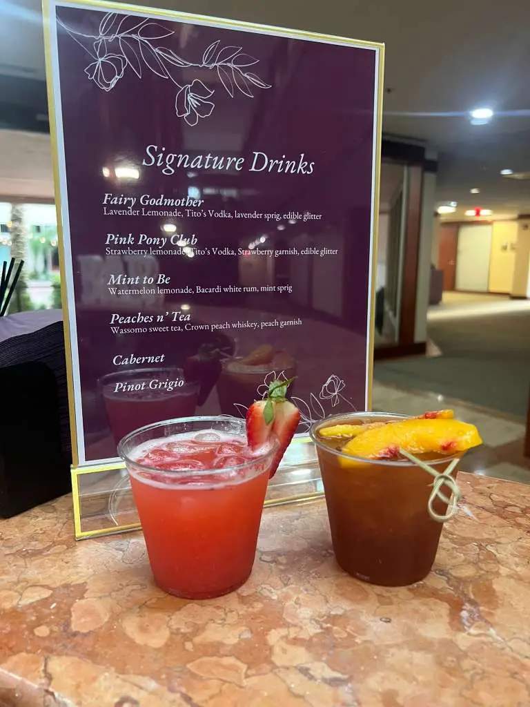 Custom JDC Experience signature drinks menu board setup