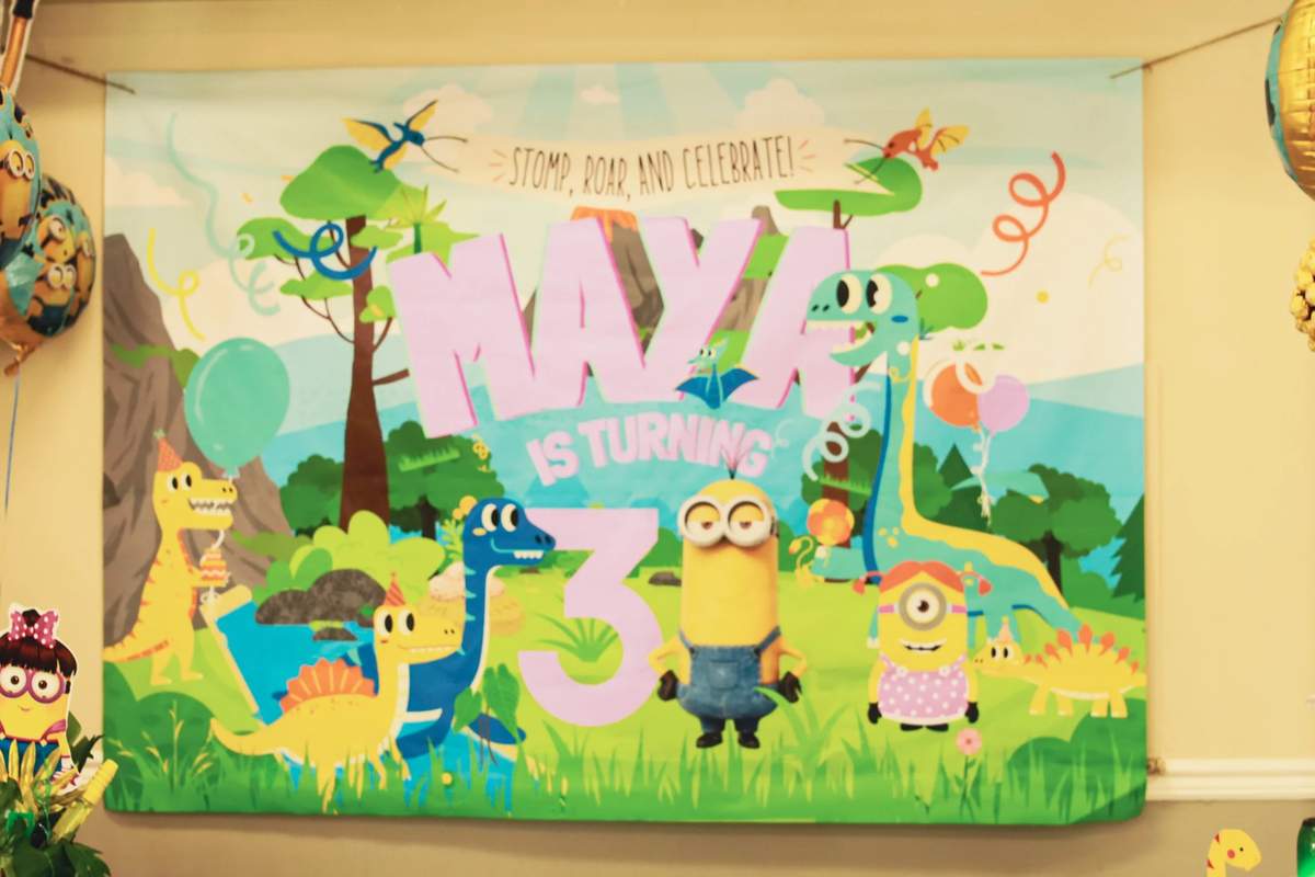 Fairytale Dinosaur & Minion Backdrop