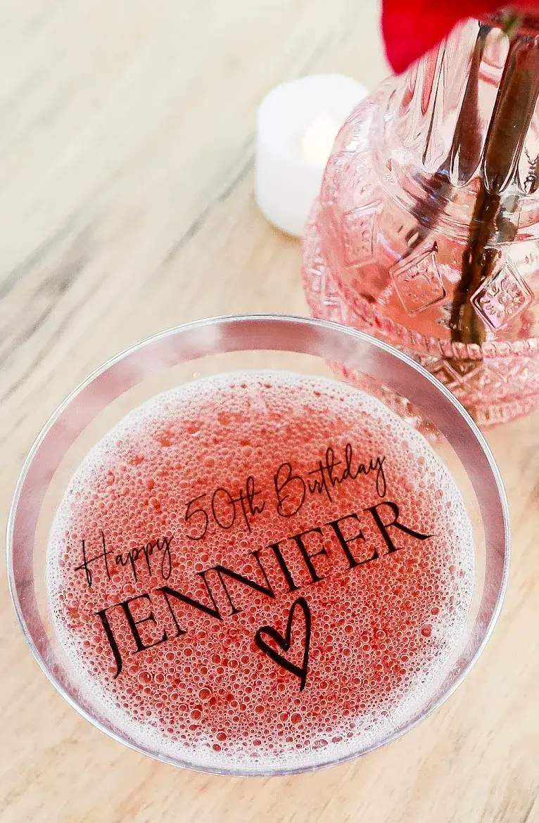 Printed Cocktail Foam Art