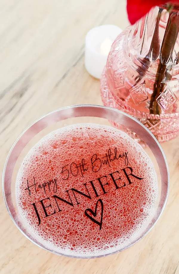 Printed Cocktail Foam Art