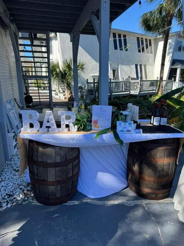 Rustic Whiskey Barrel Bar